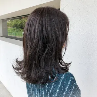 ミディアム カラー 長崎 洋平のヘアスタイル