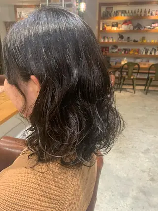 ミディアム パーマ ショート🌼パーマ 本間正子のヘアスタイル