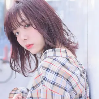 ミディアム カラー 竹内啓太 ボブのヘアスタイル