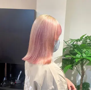 ミディアム ブリーチカラー特化 碇　英朗のヘアスタイル