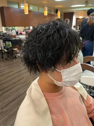ショート パーマ メンズ 高取大将 /髪質改善/艶髪のヘアスタイル