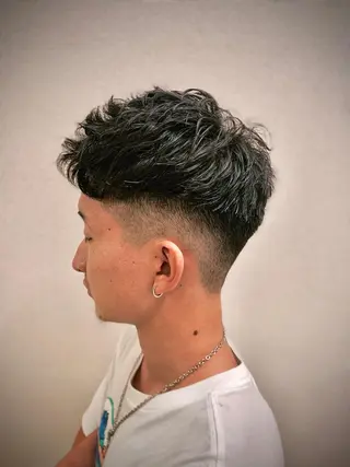 ショート パーマ メンズ HIROGINZA ヒロ銀座 青山所属・マツオ リュウホウ🐉のヘアスタイル