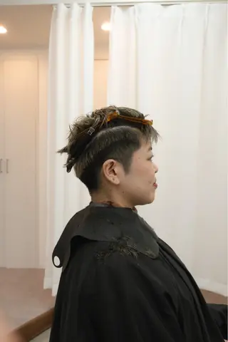 ショート ちばた/レイヤー 似合わせ/大阪中津のヘアスタイル