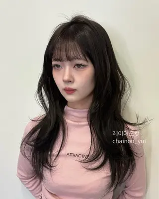ロング YUI レイヤー/韓国ヘアのヘアスタイル