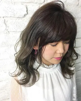 セミロング カラー boutique misakiのヘアスタイル