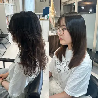 ロング 山崎結菜 🫧透明感カラーのヘアスタイル