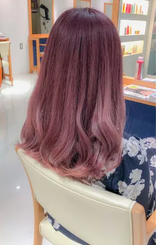 セミロング カラー Days 透明感カラーのヘアスタイル