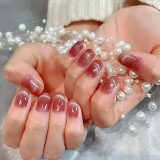 ネイル RAFFINE 月🦋🩵のネイルデザイン