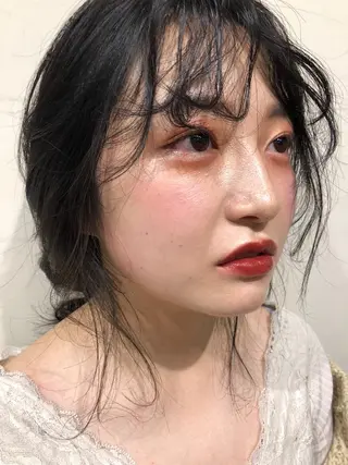 セミロング カラー レイヤーカット/ 透明感カラーmikuのヘアスタイル