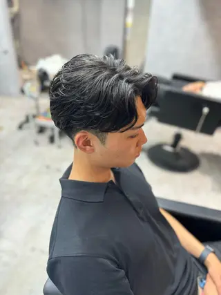 ショート パーマ メンズ ツイストスパイラル/ メンズ特化/中川誠也のヘアスタイル