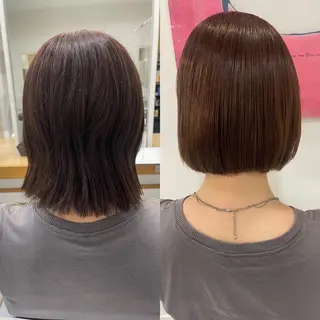 ショート パーマ 髪質改善/縮毛矯正 /ブリーチ矯正/岡部のヘアスタイル