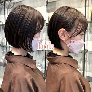 ショート ボブ・レイヤー 田中 励也のヘアスタイル