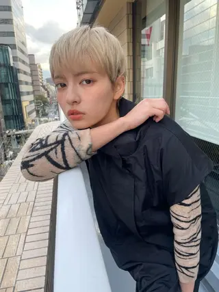 ショート カラー ショート/ボブ/ 心斎橋/宮脇美奈のヘアスタイル