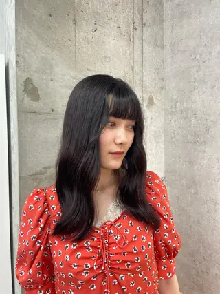 セミロング カラー ブリーチ/ベージュ 💕/momoaのヘアスタイル