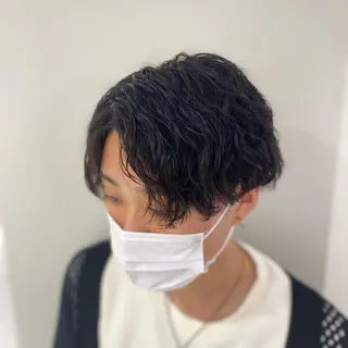 ショート パーマ メンズ 橋本 琉磨のヘアスタイル