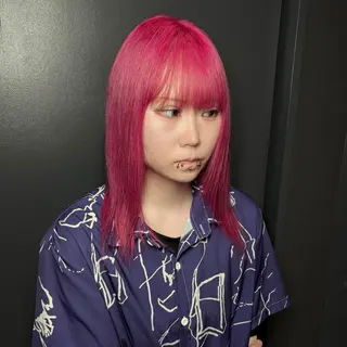 セミロング カラー ★デザインカラー ハイトーン ももか★のヘアスタイル