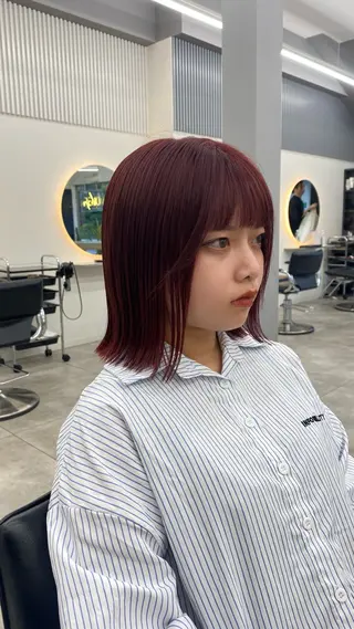 ミディアム カラー hair&beauty RENO直江店所属・大友 千春のヘアスタイル