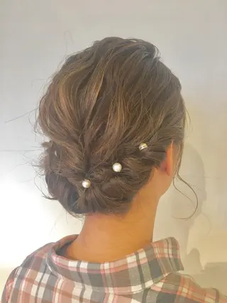 ミディアム ヘアアレンジ さかい なつみのヘアスタイル