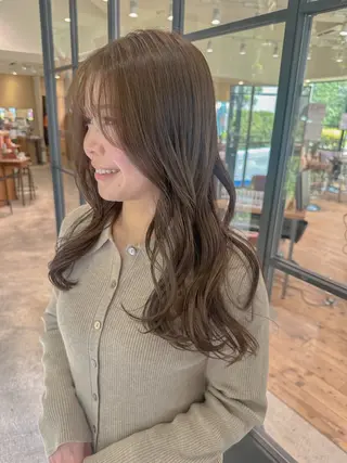 ロング 平野恵/透明感カラー ブリーチ/ボブのヘアスタイル