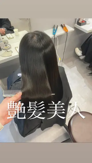 ロング 韓国風cut/ 縮毛矯正/正岡幹康のヘアスタイル