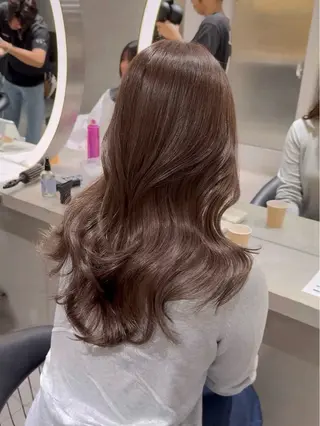 セミロング カラー Lond mare レイヤーカット/韓国のヘアスタイル