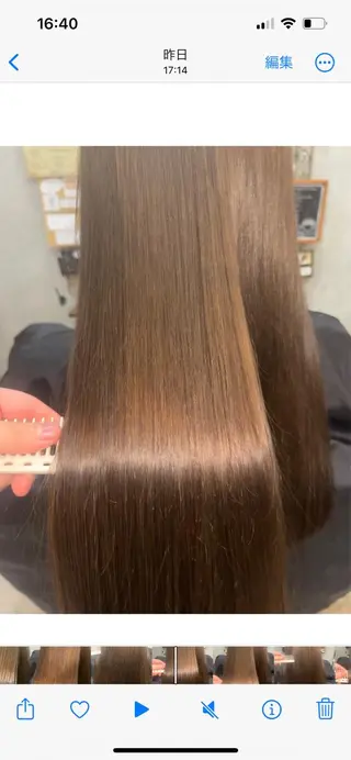 ロング 艶髪/ハイトーン/ ヘアセット/モエノのヘアスタイル