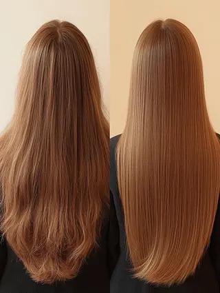 セミロング Glimpse中津店 髪質改善/マツエクのヘアスタイル