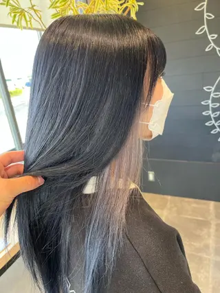 セミロング カラー 名古屋／デザイン／ ブリーチ/松井亮磨のヘアスタイル