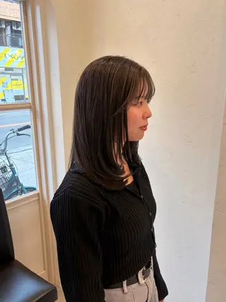 ミディアム カラー yuu 練習モデル募集のヘアスタイル