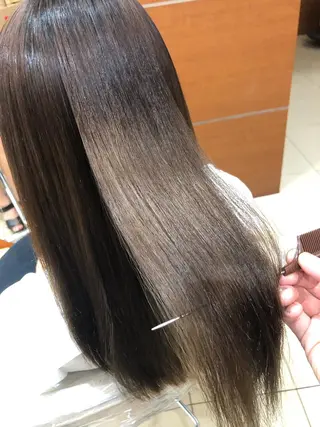 ロング コテ巻き風パーマ/ 髪質改善/河島恭平のヘアスタイル