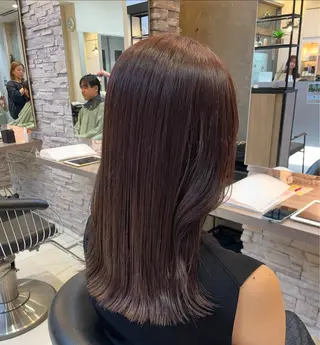 ミディアム mao♡ベージュ/ 顔周りカットのヘアスタイル