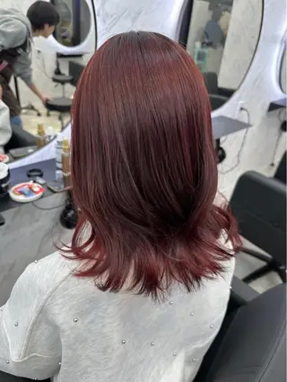 ミディアム カラー hair salon dot. mooda 韓国風サロン 町田店所属・韓国風ヘア🎀🩶 /♡𝓝𝓸𝓪♡のヘアスタイル