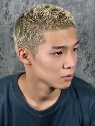ショート カラー ヘアアレンジ メンズ プレミアムバーバー新宿店所属・⚡️メンズ特化⚡️ 倉林 隼大のヘアスタイル