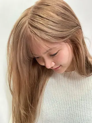 セミロング カラー LOWE所属・🌼透明感ヘア🌼 arisaのヘアスタイル