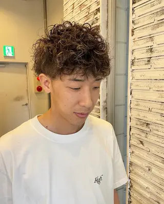 ショート パーマ メンズ メンズカット/パーマ 特化motooのヘアスタイル