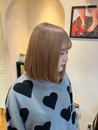 ミディアム カラー HOMIE TOKYO所属・sora / 渋谷 / ハイトーンのヘアスタイル