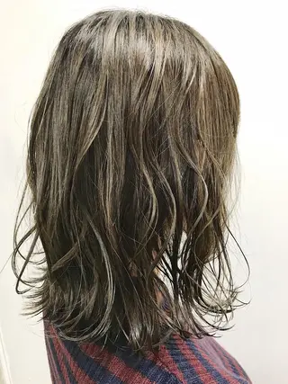 セミロング カラー 池田 雄太 ✨美髪縮毛矯正✨のヘアスタイル