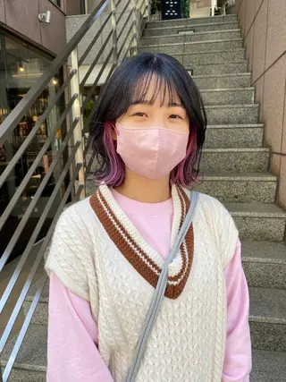 ミディアム カラー 艶カラー 🤍🫧/makoのヘアスタイル