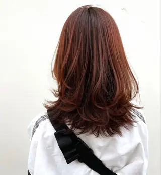 セミロング カラー ヘアアレンジ 〽️magico/ ウルフDaiki〽️のヘアスタイル