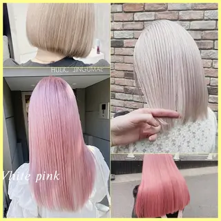 セミロング ❄️💛エクステ ブリーチ❄️yukiのヘアスタイル