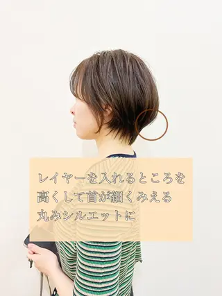 ショート newline銀座所属・👑銀座ショート/ 絶壁補正/金子涼👑のヘアスタイル