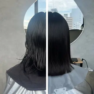 ミディアム 透明感カラー特化/ 顔まわり特化/辻部のヘアスタイル