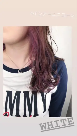 セミロング カラー _WHITE 高槻のヘアスタイル