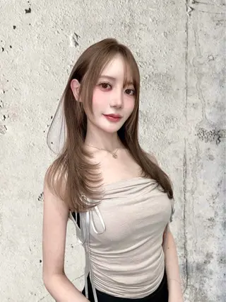 ロング 韓国/縮毛矯正/ カンタのヘアスタイル