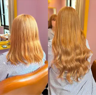 ロング HANON ちび編み・シールのヘアスタイル