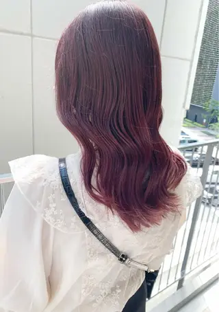 セミロング カラー 樫原裕二/レイヤー カット/透明感カラーのヘアスタイル