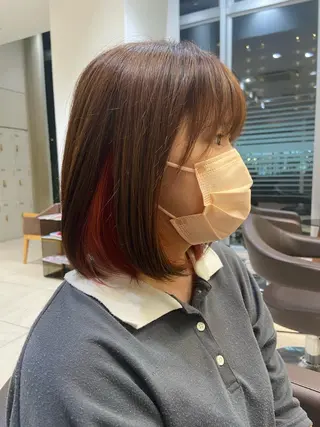 カラー MIRACミラク所属・☀️ハイトーンボブ ☀️石川 海斗のヘアスタイル