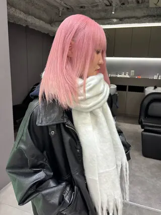 ミディアム カラー 名古屋／デザイン／ ブリーチ/松井亮磨のヘアスタイル