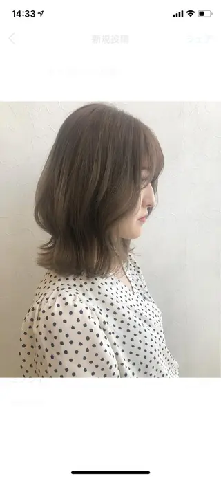ミディアム カラー nakahara madokaのヘアスタイル