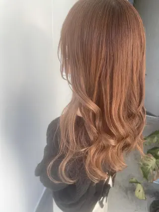 ロング カラー &chaLme   心斎橋所属・emi/髪質改善/ 韓国風/艶カラーのヘアスタイル